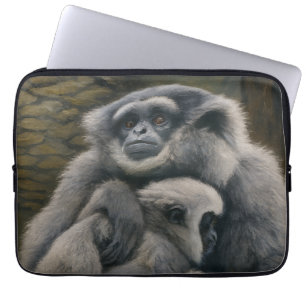 Gibbon Shelter - Portrait über die emotionale Wild Laptopschutzhülle