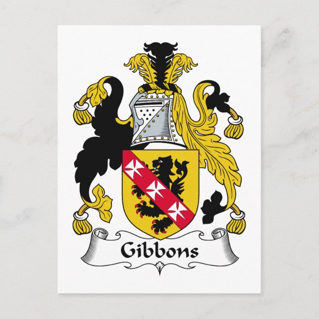 Gibbons Familienwappen Postkarte (Vorderseite)