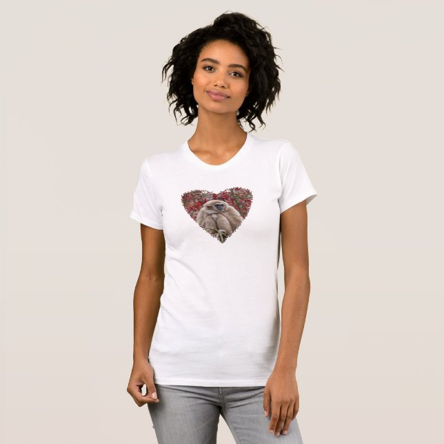 Gibbon's Solitude Herz T-Shirt (Vorne ganz)