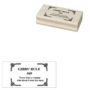 Gibbs' Regel 69 Gummistempel