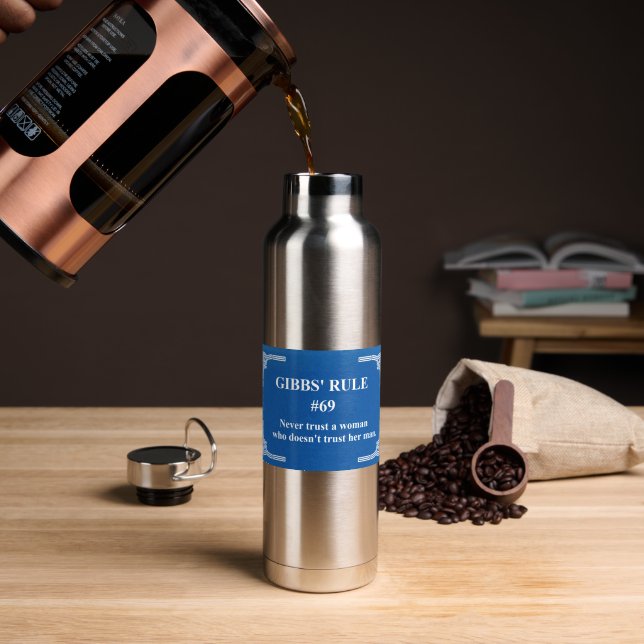 Gibbs' Regel 69 Trinkflasche (Kaffee (gedreht))