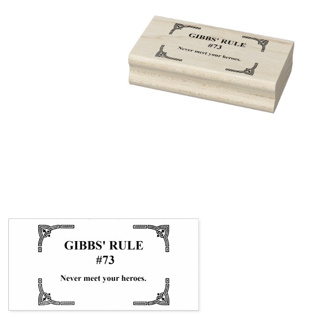 Gibbs' Regel 73 Gummistempel (Stempel)