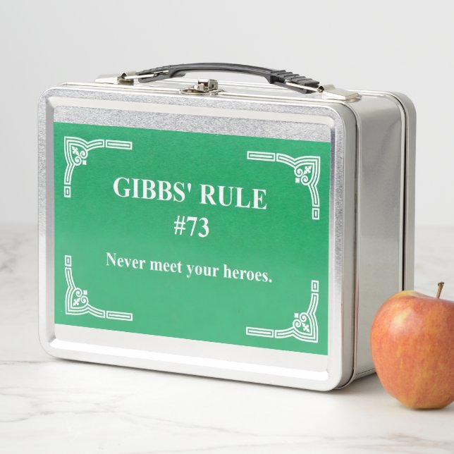 Gibbs' Regel 73 Metall Brotdose (Beispiel)