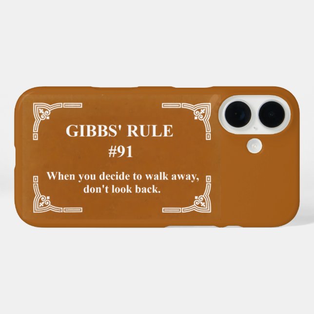 Gibbs' Regel 91 Case-Mate iPhone Hülle (Rückseite (Horizontal))