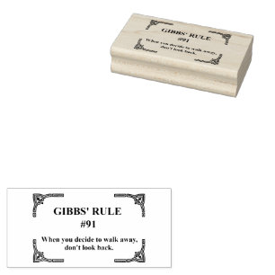 Gibbs' Regel 91 Gummistempel