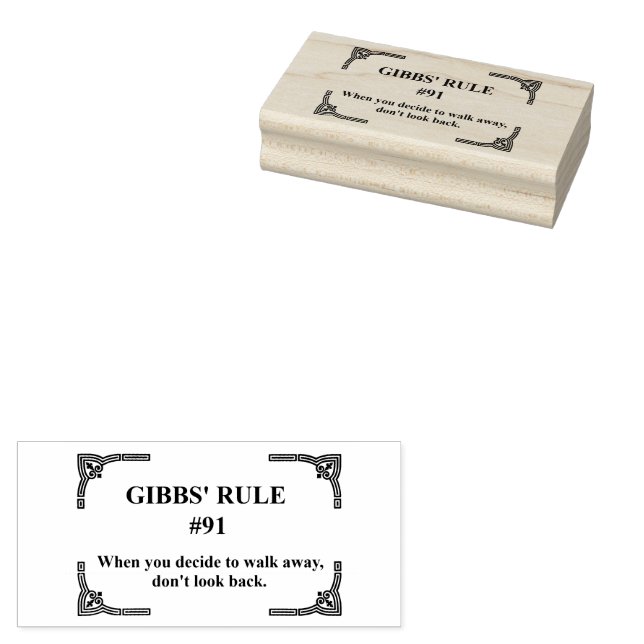 Gibbs' Regel 91 Gummistempel (Stempel)