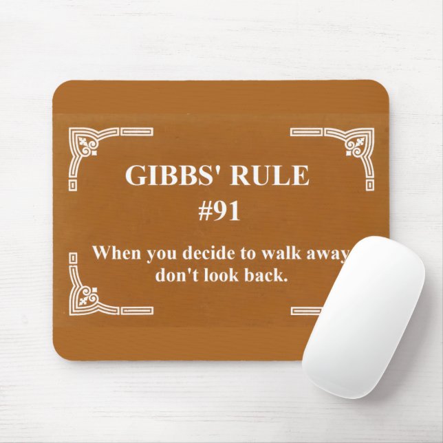 Gibbs' Regel 91 Mousepad (Mit Mouse)