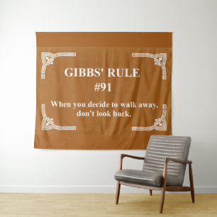 Gibbs' Regel 91 Wandteppich
