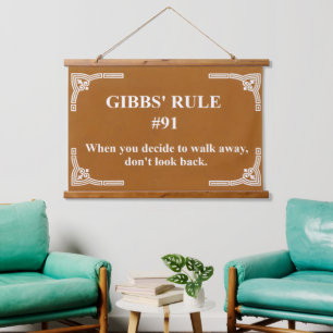 Gibbs' Regel 91 Wandteppich Mit Holzrahmen