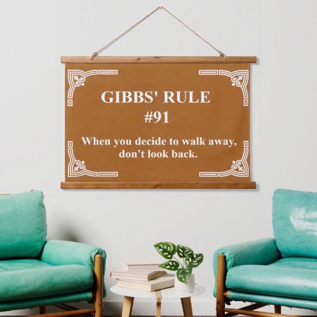 Gibbs' Regel 91 Wandteppich Mit Holzrahmen (Wohnzimmer)