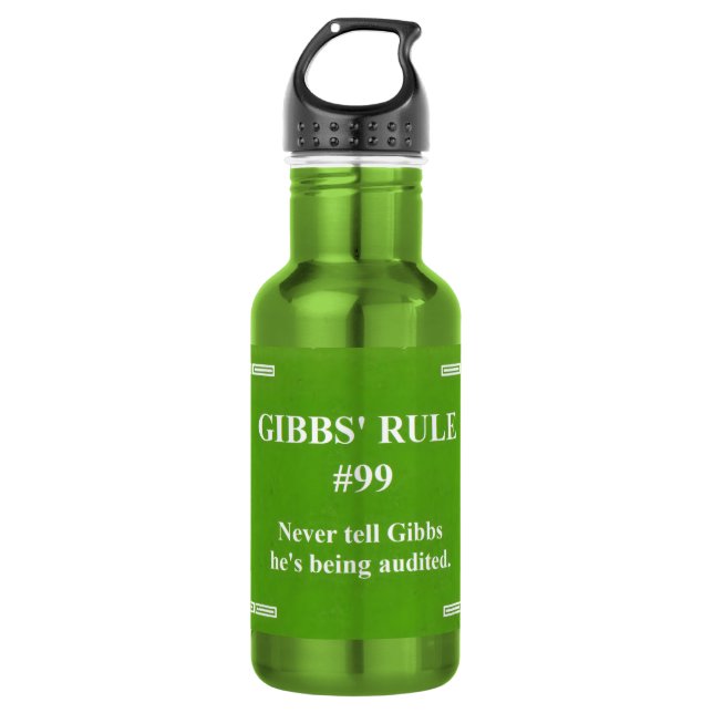 Gibbs' Regel 99 Edelstahlflasche (Vorderseite)