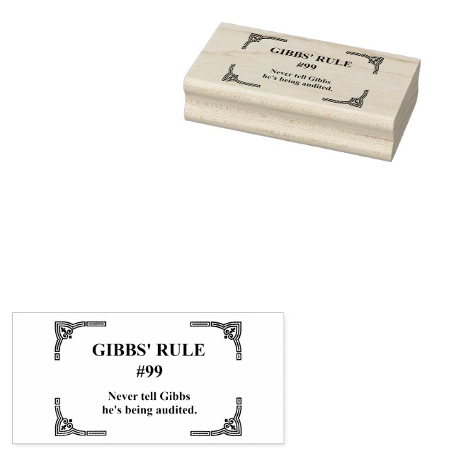 Gibbs' Regel 99 Gummistempel (Stempel)