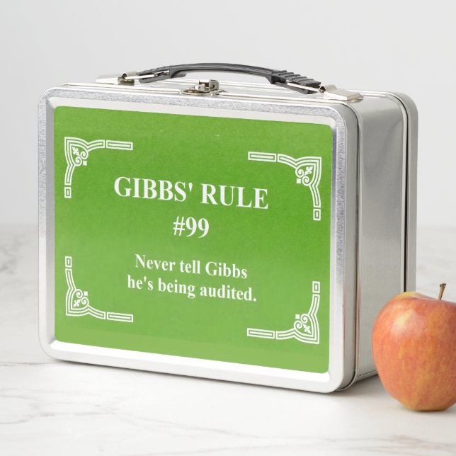 Gibbs' Regel 99 Metall Brotdose (Beispiel)