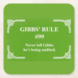 Gibbs' Regel 99 Rechteckiger Pappuntersetzer
