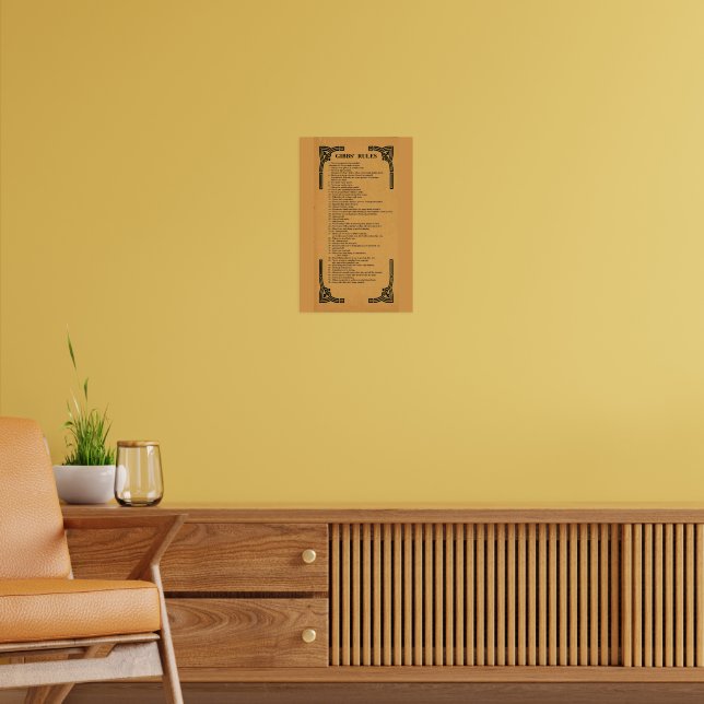 Gibbs' Regeln Poster (Wohnzimmer 2)