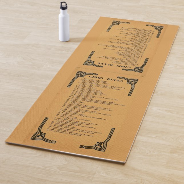 Gibbs' Regeln Yogamatte (Beispiel)