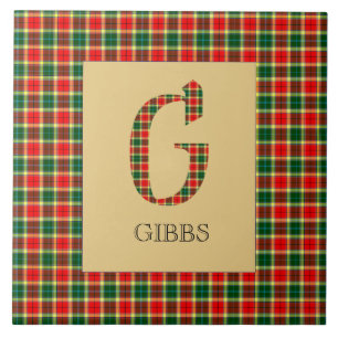 Gibbs Tartan Monogram G Fliese