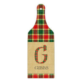 Gibbs Tartan Monogram G Schneidebrett