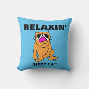 Gibby Cat sitzend lustige Kissen, RELAXING Kissen