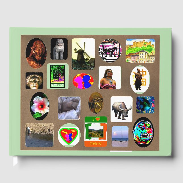 Gibney Ihre Fotos hier Rahmen Museum Zazzle Gästebuch (Vorderseite)