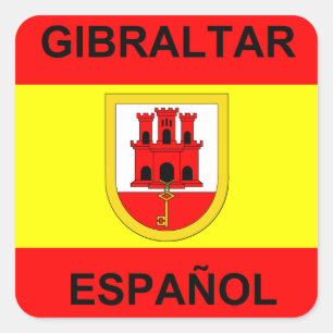Gibraltar 20 Spanisch Quadratischer Aufkleber