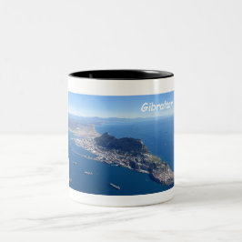 Gibraltar aus der Luft Zweifarbige Tasse