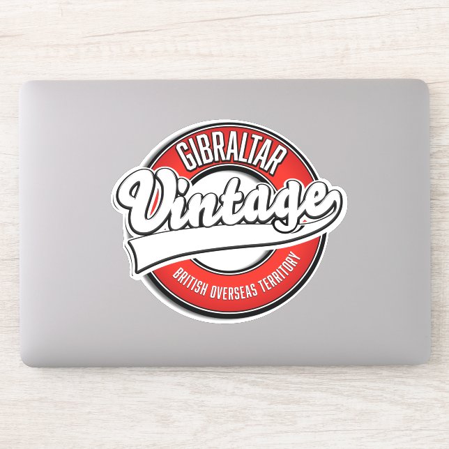 Gibraltar British Overseas Territory Logo Aufkleber (Computer)