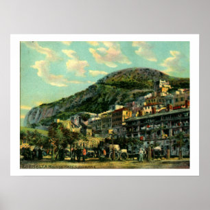 Gibraltar, Casemates Square, Vintag Poster