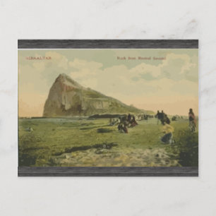 Gibraltar Felsen vom neutralen Boden, Vintag Postkarte