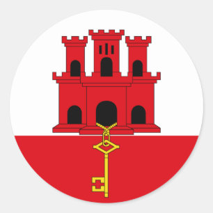 Gibraltar Flag-Aufkleber Runder Aufkleber