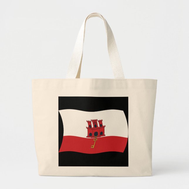 Gibraltar Flag Toag Jumbo Stoffbeutel (Vorne)