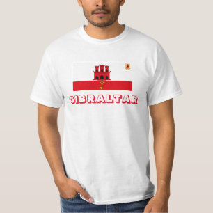 Gibraltar Flag und Wappen T - Shirt