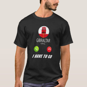 Gibraltar-Flagge Souvenir Gibraltar Ruft Ist Ca T-Shirt