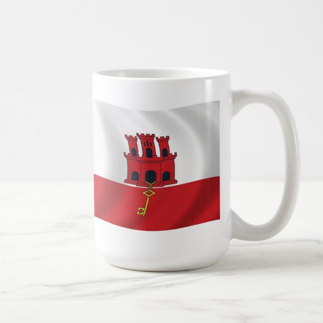 Gibraltar-Flagge Tasse (Rechts)