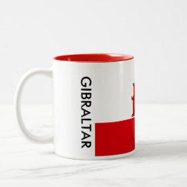 Gibraltar-Flaggen-Tasse Zweifarbige Tasse