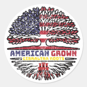 Gibraltar Gibraltar USA USA Vereinigte Staaten von Runder Aufkleber
