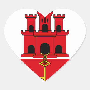 Gibraltar Herz-Aufkleber