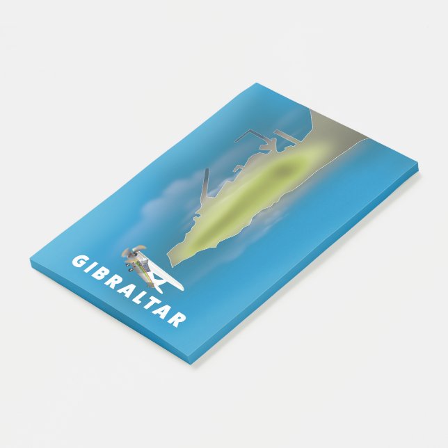 Gibraltar Karte Post-it Klebezettel (angewinkelt)