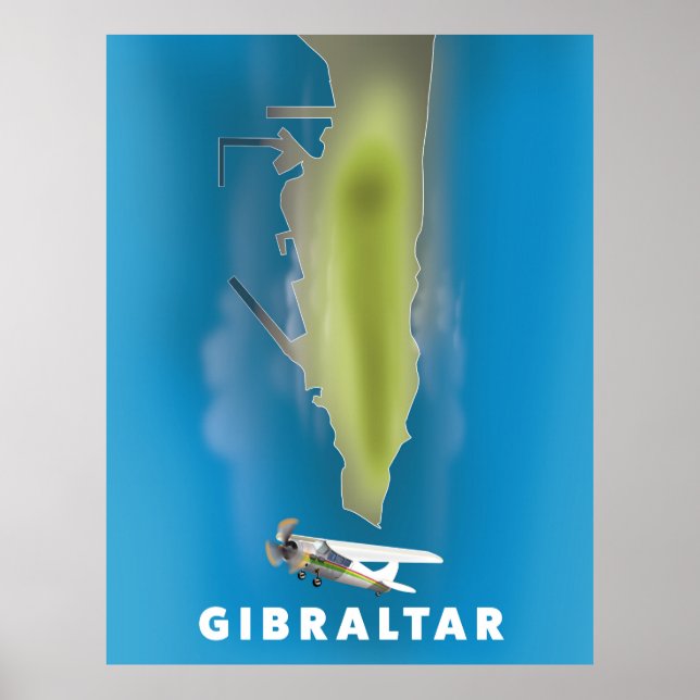 Gibraltar Karte Poster (Vorne)