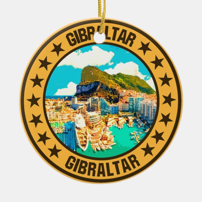 Gibraltar Keramik Ornament (Vorne)