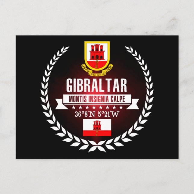 Gibraltar Postkarte (Vorderseite)
