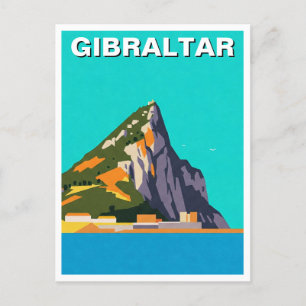 Gibraltar Reisen Abstrakt Art Postkarte