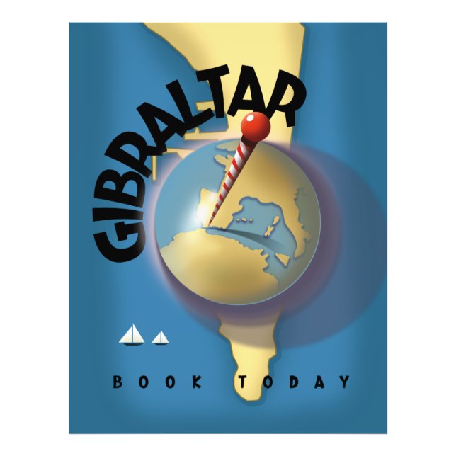 Gibraltar Reiseplakat Fotodruck (Vorne)