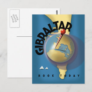 Gibraltar Reiseplakat Postkarte
