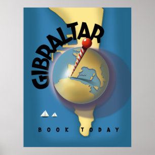 Gibraltar-Reiseposter Poster