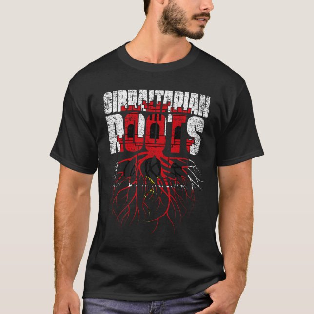 Gibraltar Roots GIBRALTAR Heritage Flag T-Shirt (Vorderseite)