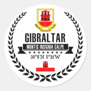 Gibraltar Runder Aufkleber