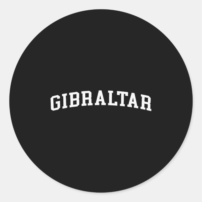 Gibraltar  runder aufkleber (Vorderseite)