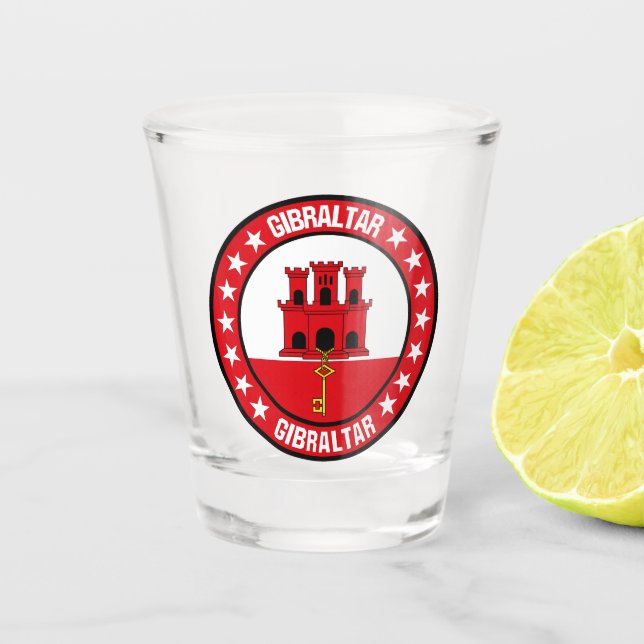 Gibraltar Schnapsglas (Vorderseite)