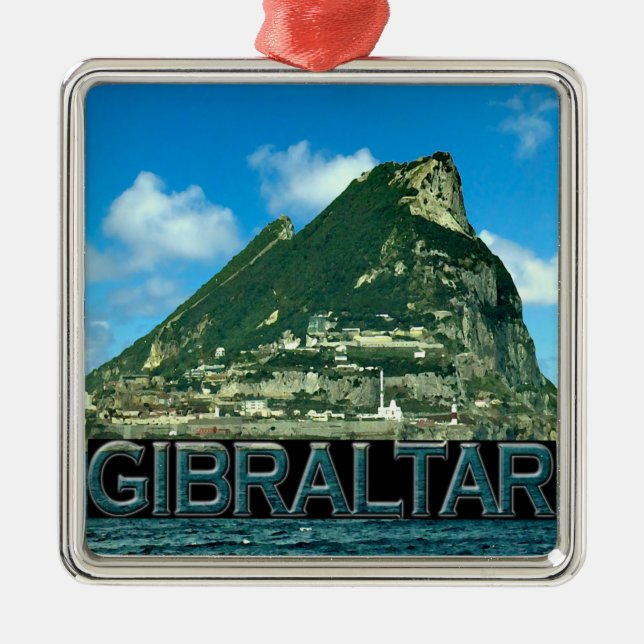 Gibraltar Silbernes Ornament (Vorne)